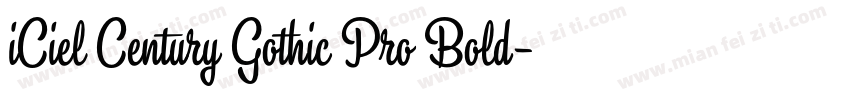 iCiel Century Gothic Pro Bold字体转换